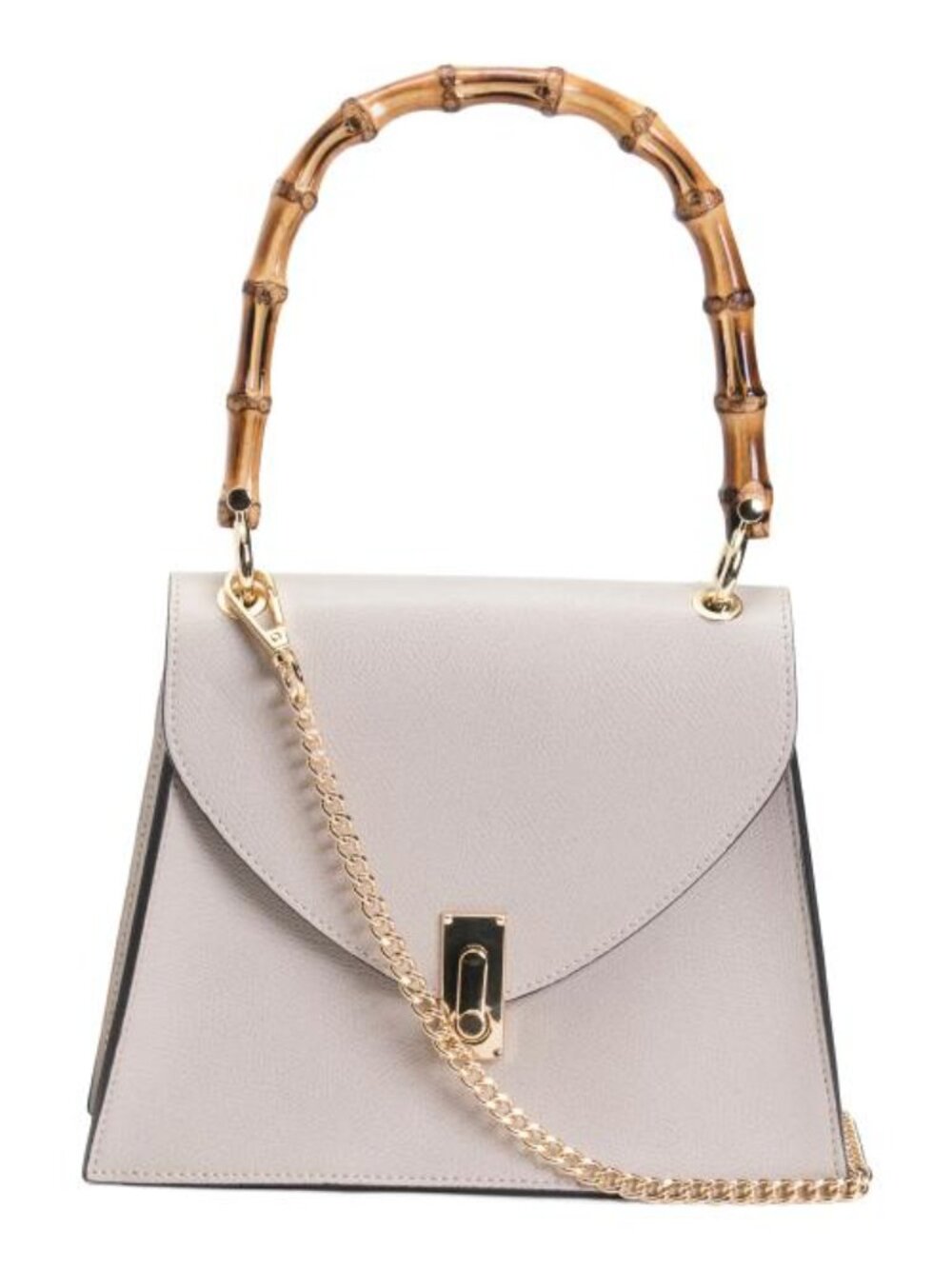 CHEVAL Made In Italy Leather Satchel With Handle And Turn Lock